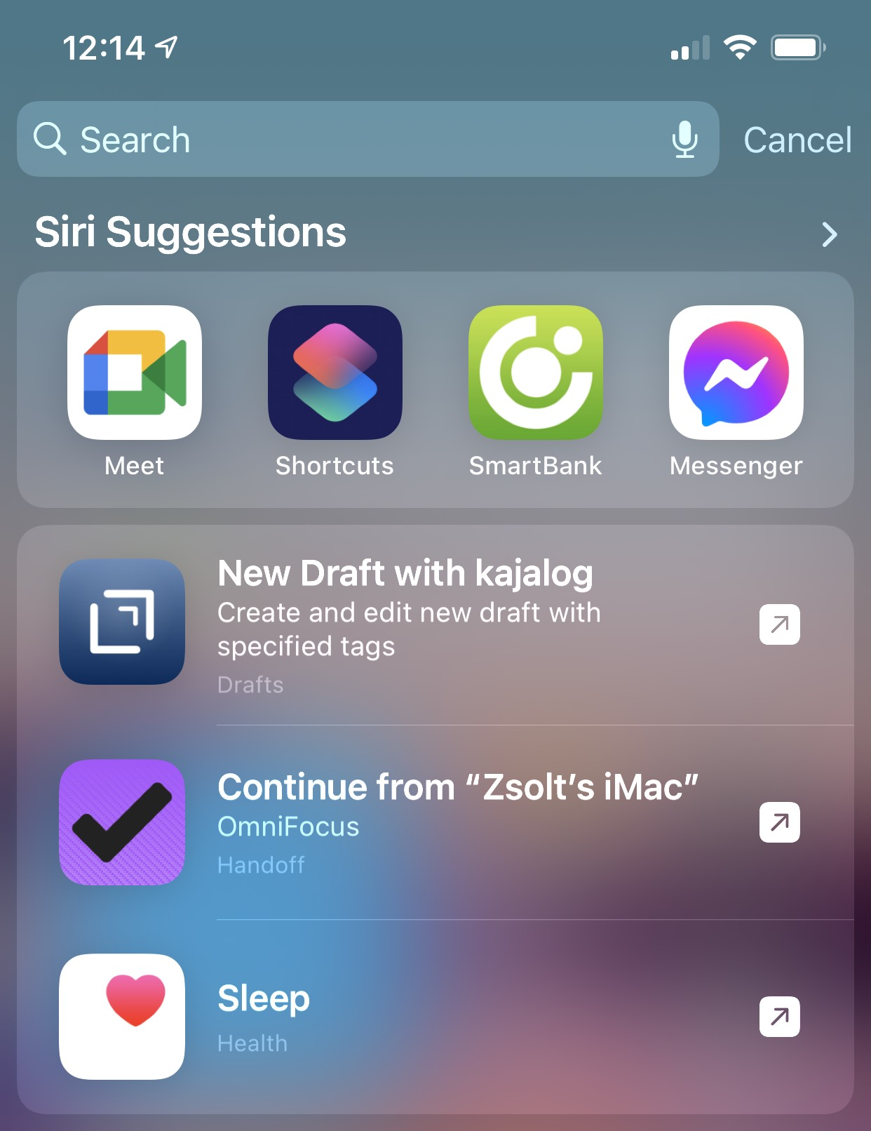 Siri suggestions